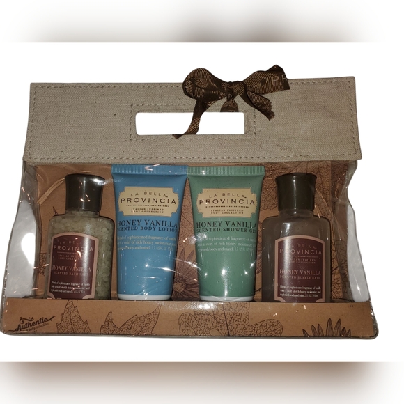 Honey Vanilla Bath & Body Set - Blue and Brown - Picture 1 of 5